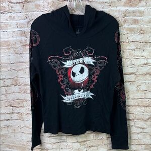 Disney Parks Thermal Hoodie Nightmare Before Christmas Kids XXL